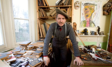 The artist Billy Childish at home in Chatham, Kent