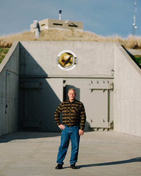 Owner Larry Hall outside the Survival Condo, once a US government missile silo