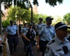 Protesters pledge to ‘break the ban’ on 26 January after standoff at Sydney rally – as it happened