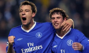 Chelsea’s captain John Terry (left) and Wayne Bridge celebrate their November 2003 victory over Manchester United.