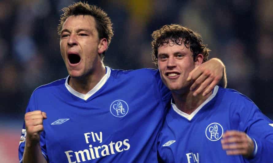 Chelsea’s captain John Terry (left) and Wayne Bridge celebrate their November 2003 victory over Manchester United.