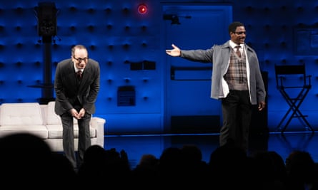 Broadway opening night … Marchánt Davis with Peter Grosz in Good Night
