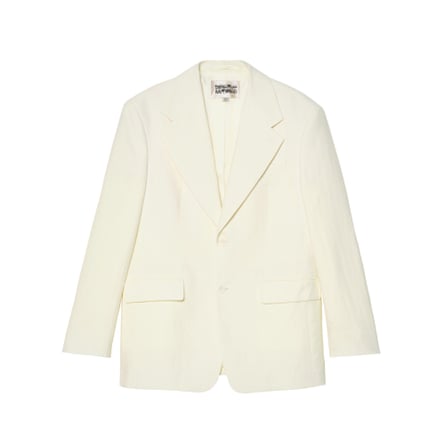 Zara Benito Antonio Collection OVERSIZE HERRINGBONE LINEN WOOL SUIT BLAZER