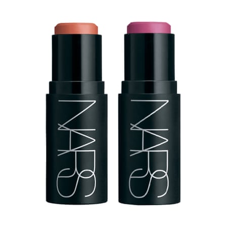 one with terracotta and one with pink makeup