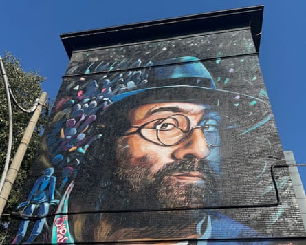 Colourful mural of local singer-songwriter Lucio Dalla