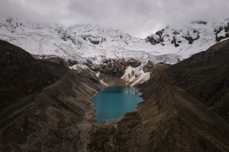 A glacial lake in the Peruvian Andes