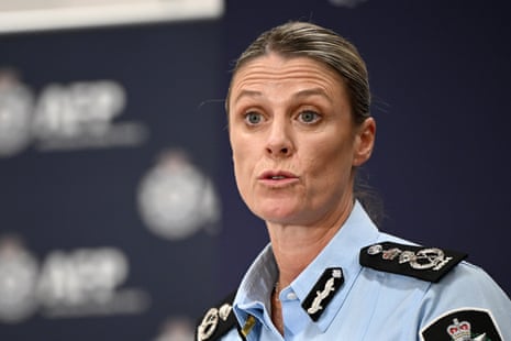 The Australian federal police commissioner, Krissy Barrett.