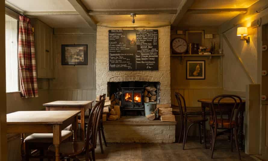The pub’s venerable, warm interior