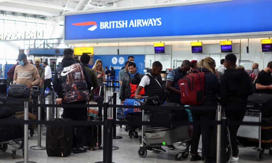 Tesco chairman requires energy windfall tax; Markets on edge after 'whatever thrashing'-- organization live|Organization 6 Passengers queuing at a Heathrow check-in desk during the Easter Bank Holiday weekend.
