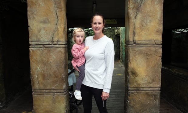 Katie Fenton-Green, PE teacher, with her daughter, Nell, at Tropical World in Roundhay