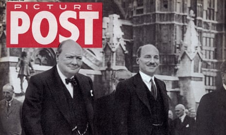 Winston Churchill, left, and Clement Attlee on the cover of a Picture Post election special in 1950, as seen in Picture Stories.