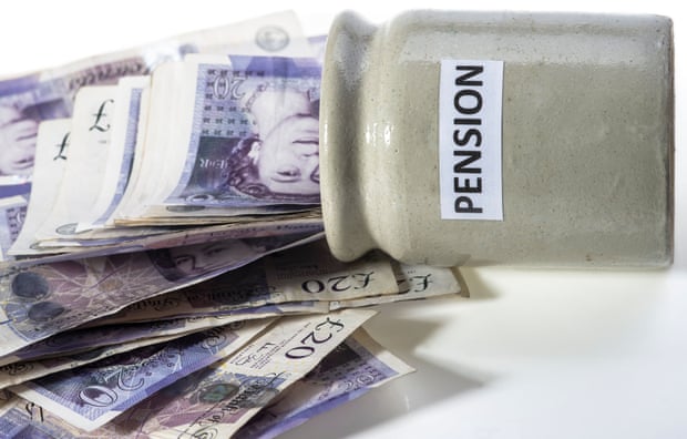 Money spills out of the pension pot.