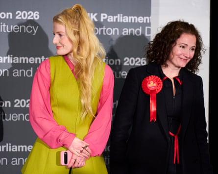 Hannah Spencer with the Labour candidate Angeliki Stogia.