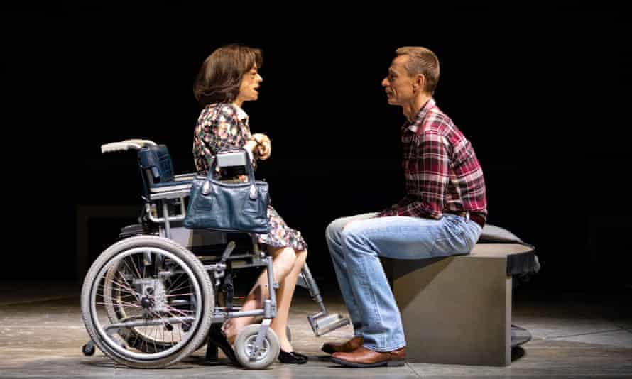 Carr on stage with Ben Daniels in The Normal Heart.