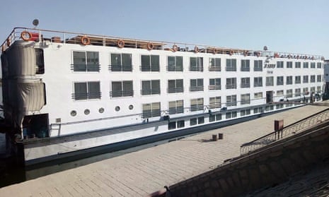 A Nile cruise ship near Luxor, Egypt: 45 coronavirus cases have been reported among passengers on a ship travelling between Aswan and Luxor.