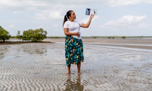 Siena Stubbs reads from her book Our Birds at the 2020 NT Writers Festival, on the Mangrove Story Walk around Ludmilla Bay.