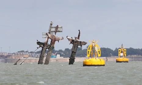 The remains of the SS Richard Montgomery off Sheerness, Kent.