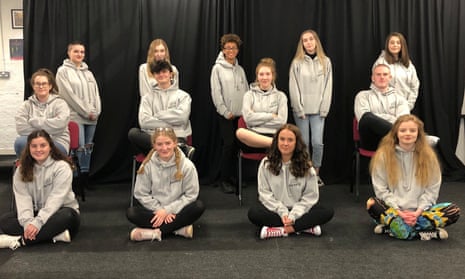 A class of level-three Btec performing arts students at Stagedoor Learning in Cheltenham.