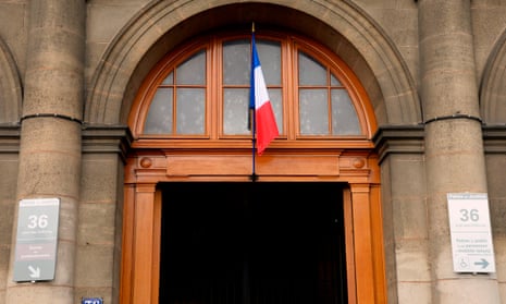 Entrance of the Paris criminal investigation department headquarters