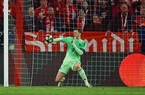 Manuel Neuer saves from Mbappe