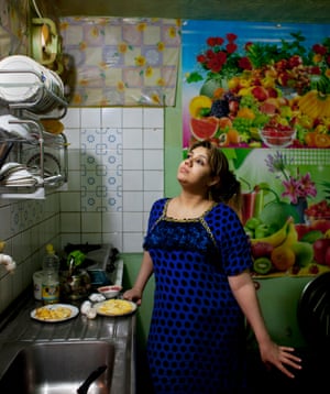 Teba Mohammed in her kitchen in Jalawla in Iraq