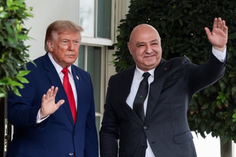 U.S.President Donald Trump welcomes Lebanese President Joseph Aoun to the White House in Washington, D.C., U.S., July 21, 2026.