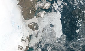The Zachariae Isstrom glacier in Greenland