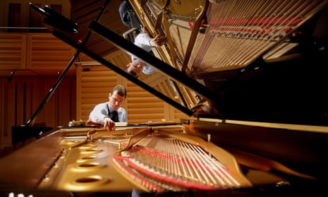 Ulrich Gerhartz of Steinway &amp; Sons, tunes a piano ahead for a BBC Radio 3 Schubert Season, King's Place, London. PRESS ASSOCIATION Photo. Picture date: Friday March 23, 2012. Photo credit should read: Anthony Devlin/PA Wire