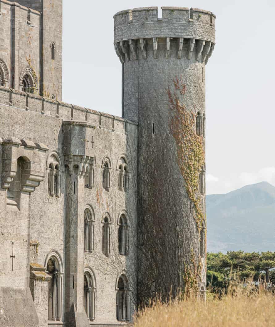 An exterior of Penrhyn Castle in Wales, summer 2021