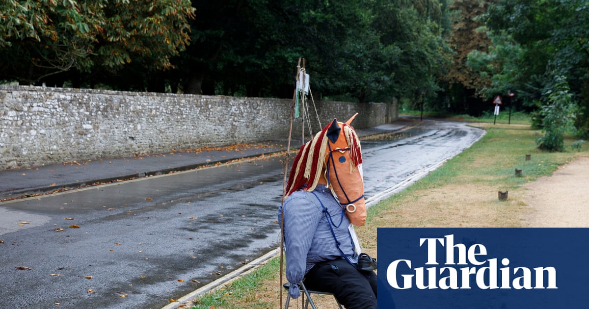 Wiltshire village exhibits Martin Parr’s final photos of scarecrows and prize veg