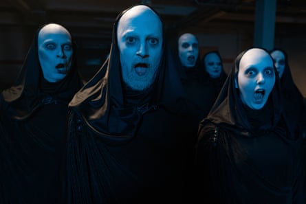 Webb, Mitchell and Krystal Evans in Mitchell and Webb Are Not Helping.