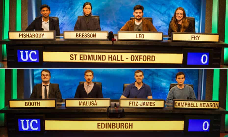 Who will win the grand final – and can you beat the boffins? University Challenge. 