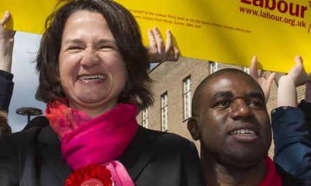 Catherine West and David Lammy during the election campaign.