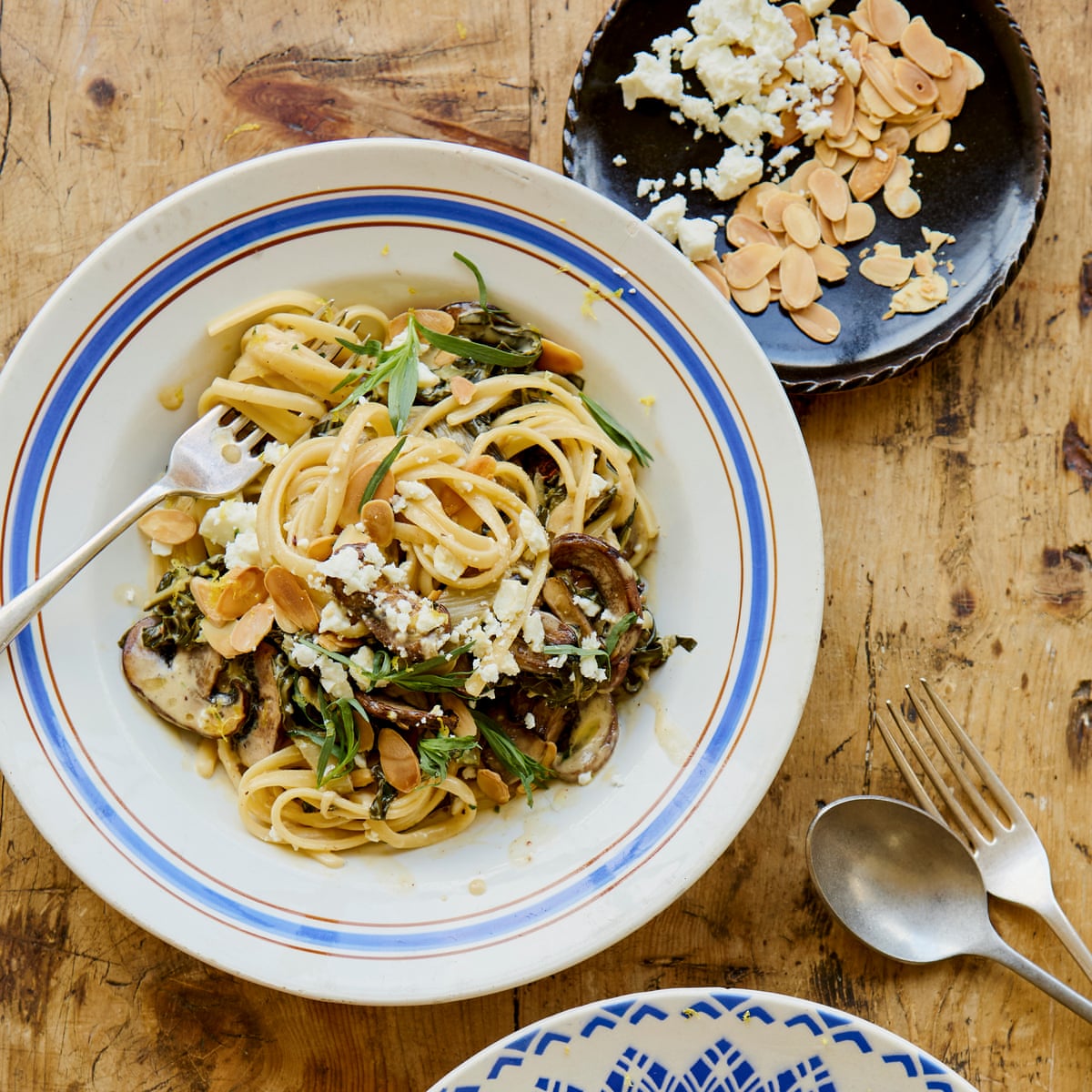 Thomasina Miers' recipes for mushroom linguine with chard, and