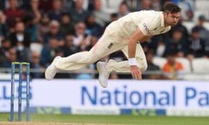 James Anderson bowling.