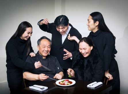 Miga - family restaurant. From left Eun Ah Ko, Hyun Sang Ko, Jae Hun Ko, Kyung Suk Lee, Jae Kyum Ko of Miga family restaurant.