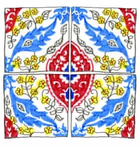 Tiles in the Eyüp Sultan mosque complex.