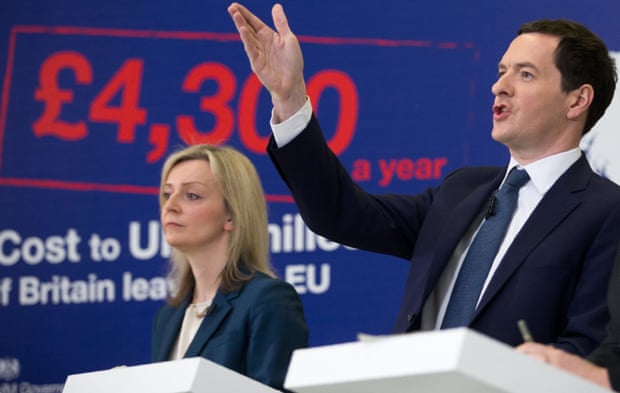 George Osborne and Liz Truss, the environment secretary, spell out the costs to the nation of leaving the EU.
