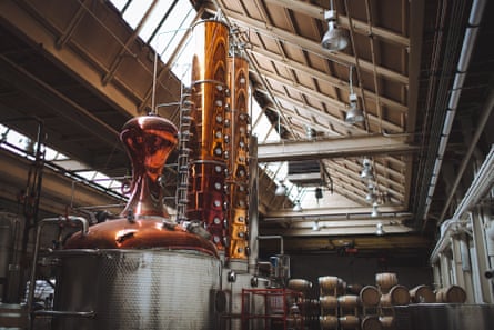 Still and barrels at Koval distillery, Chicago