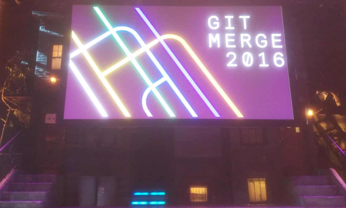 The stage of Git Merge 2016