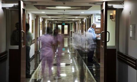 Medical practitioners at an Apollo Hospitals facility in Delhi