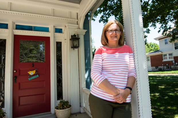Linda Robinson, on her porch in Independence.