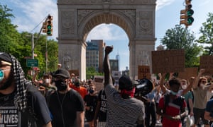 Protesters in New York gathered at Washington Square Park to rally for police reform.