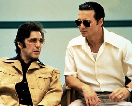 Pacino and Depp in Donnie Brasco sat side by side talking