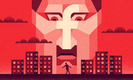 Illustration of Facebook surveillance by Matt Kenyon