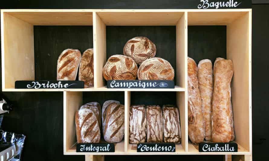 Selection of bread at Minuit Pan &amp; Coffee, Granada, Spain