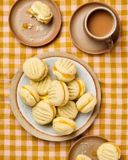 Ravinder Bhogal’s lime and passion fruit curd yo-yos.