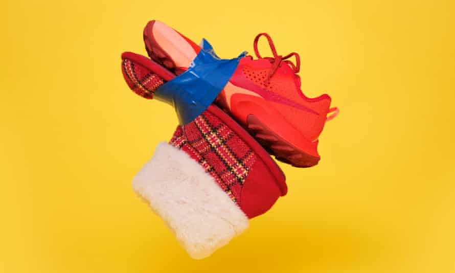 Be bad, better – from anger to laziness, how to put your worst habits to good use A slipper taped to a trainer
