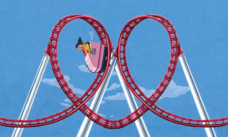 Heart-shaped roller coaster ride