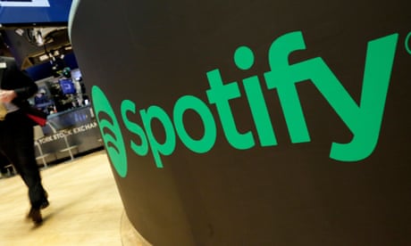 A Spotify logo in New York.